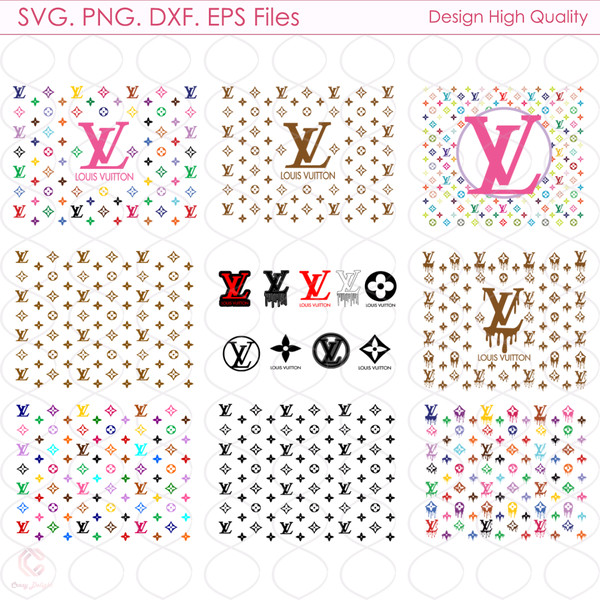 Louis Vuitton Seamless Pattern SVG, Download Louis Vuitton Pattern