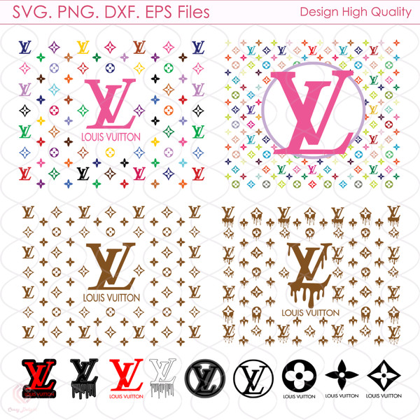 Louis Vuitton Seamless Lv Pattern Png