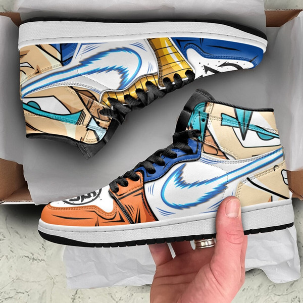 Goku and Vegeta Canvas Shoes for Fan, Women and Men, Dragon Ball Z High Canvas Shoes, Goku and Vegeta Sneaker