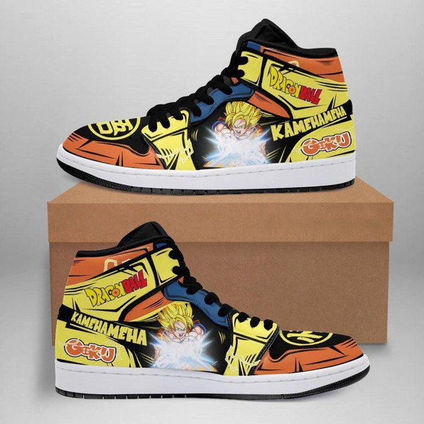 Goku SSJ High Canvas Shoes for Fan, Women and Men, Dragon Ball High Canvas Shoes, Goku SSJ Sneaker, Dragon Ball