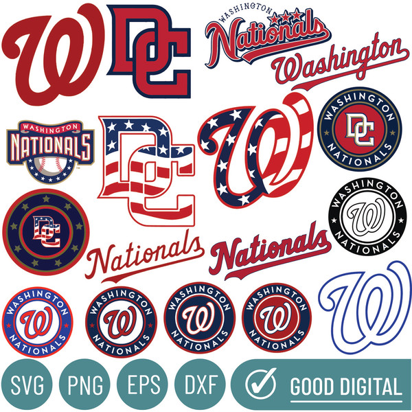 Washington Baseball Team Layered Vector Files, National-Inspired Designs,  Washington-Nationals Svg, M L B Svg