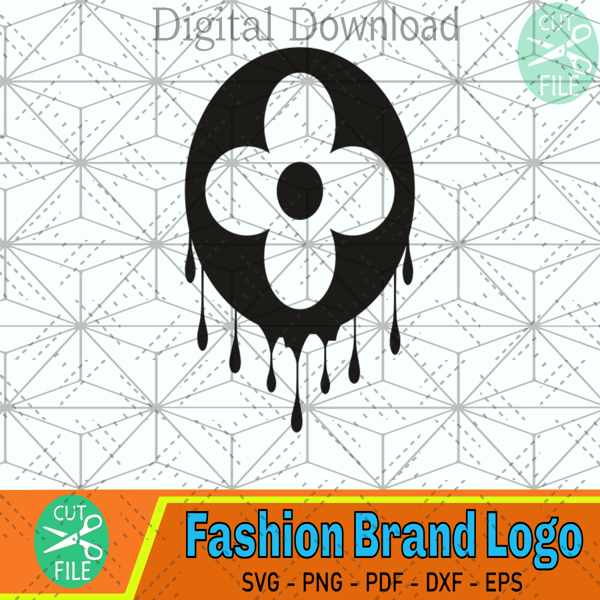 Louis Vuitton SVG Cut File Drip Pattern