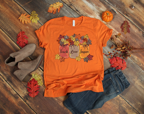 Fall Teacher Sweatshirt, Thankful Floral Sweatshirt, Teach Love Inspire Shirt, Teacher Thanksgiving Shirt, Fall School Shirt - 4.jpg