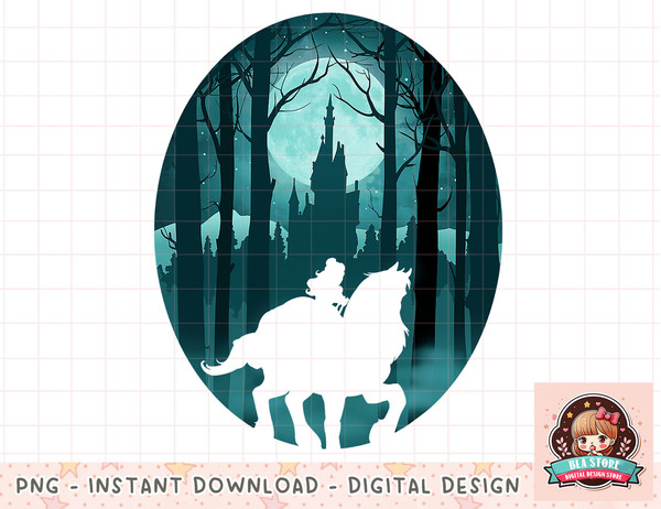 Disney Beauty And The Beast Moon Castle Night png, instant download, digital print png, instant download, digital print.jpg