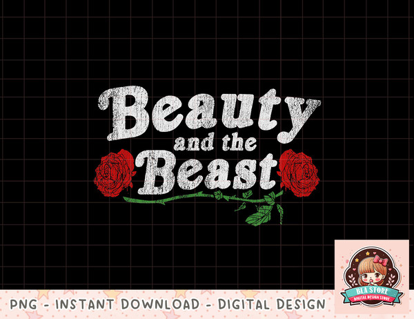 Disney Beauty And The Beast Rose & Thorns png, instant download, digital print.jpg