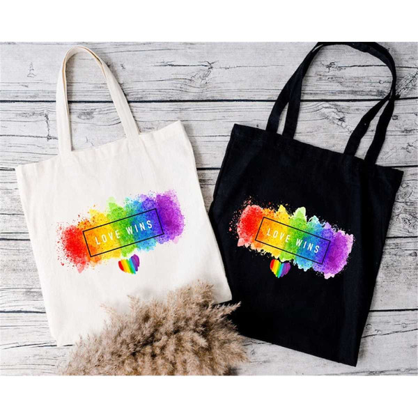 LGBT Gay Pride Rainbow Tote Bag