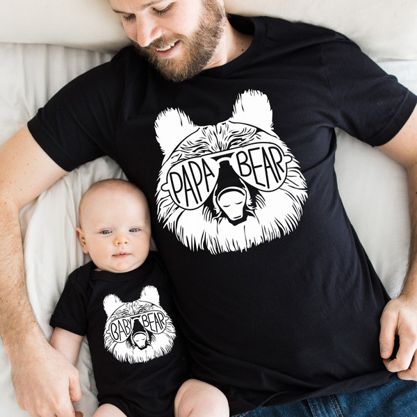 Papa Bear Shirt  Papa Bear Set, Papa Bear Baby Bear Shirt, Fathers Day Shirt, Bear Family Shirts, New Dad Gift, Baby Shower Gift, Dad Shirt - 3.jpg