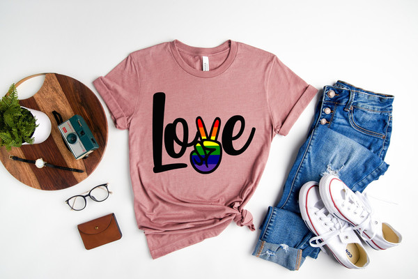 Peace Love Equality Shirt, Rainbow Flag Shirt, Gay Pride Shirt, Pride Month Shirt, Gay Rights Shirt, Gay Rainbow Shirt, Pride Shirt - 1.jpg