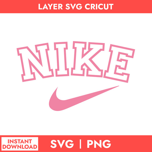 Nike Pink Logo Svg, Nike Svg, Fashion Brand Logo Svg, Png Di - Inspire ...