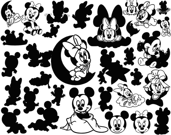 mickey and minnie mouse babies tattoos