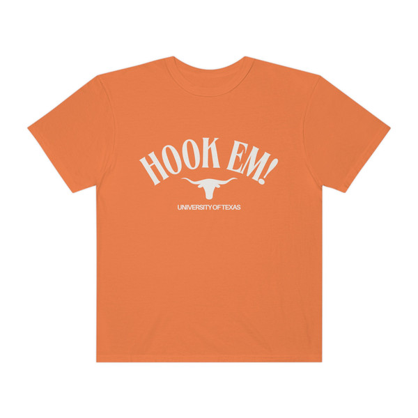 Texas Longhorns Burnt Orange Hook Em Sign Short Sleeve T Shirt