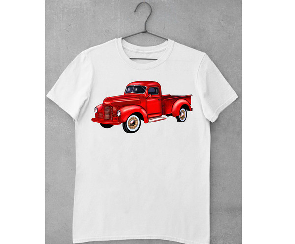 Red Truck Sublimation Image, Watercolor Truck Png, Truck Png, Farm Animal Artwork,Digital Download,Pickup Truck drawing,Digital Pickup truck - 2.jpg