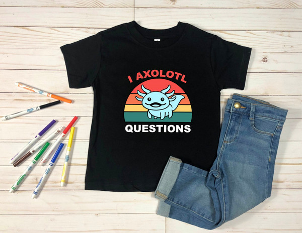 I Axolotl Question Sweatshirt, Axolotl Squishmallow Hoodie, Kawaii Animal Lover Shirt, Salamander Lover Shirts, Kids Birthday Gift - 2.jpg