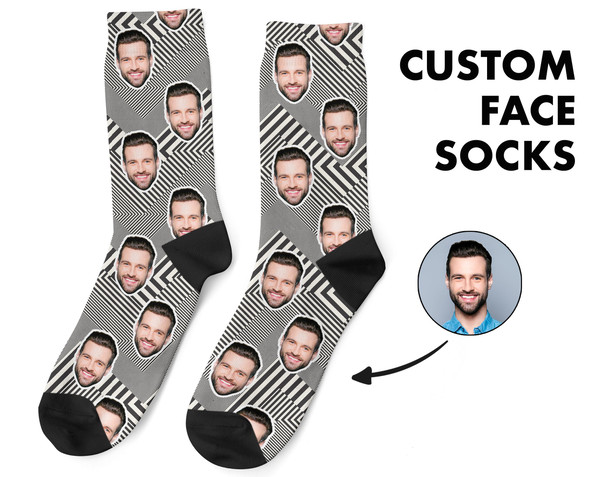 Custom Face Socks, Custom Photo Socks, Face on Socks, Personalized, Crazy Face Picture Socks, Funny Gift For Her, Him or Best Friends - 1.jpg