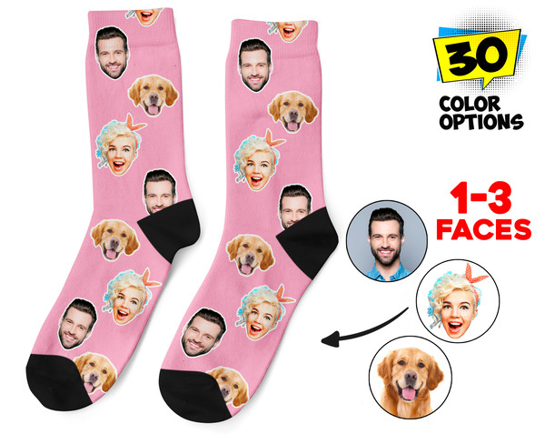 Custom Face Socks, Personalized Photo Socks, Picture Dog Socks, Pet Face on Socks, Customized Funny Photo Gift For Her, Him or Best Friends - 1.jpg