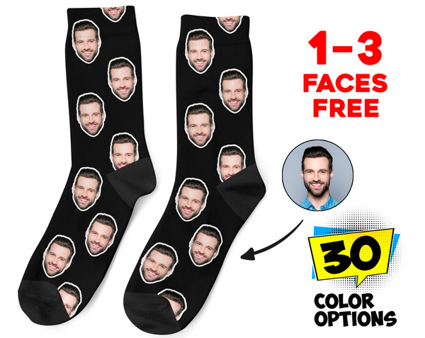 Custom Face Socks, Personalized Photo Socks, Picture Socks, Face on Socks, Customized Funny Photo Gift For Her, Him or Best Friends - 1.jpg