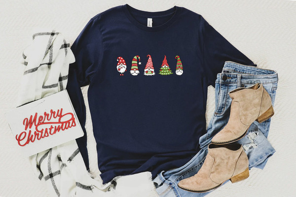 Gnome Sweatshirt, Cute Gnome Long Sleeve Shirt, Xmas Gnomes Sweatshirt, Christmas Long Sleeve tee, Funny Christmas Gift - 3.jpg