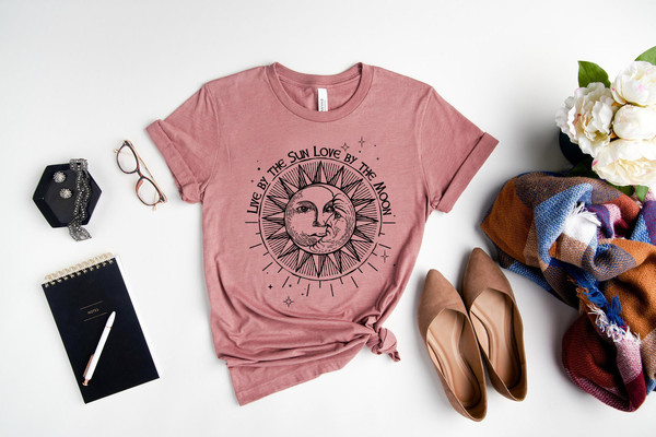 Sun Moon Stars Tee, Celestial Tee, Graphic Tee, Sun Shirt, One with the Sun, Boho Shirt, Vintage Tee, Mystical Tee, Moon Shirt, Bohemian - 2.jpg