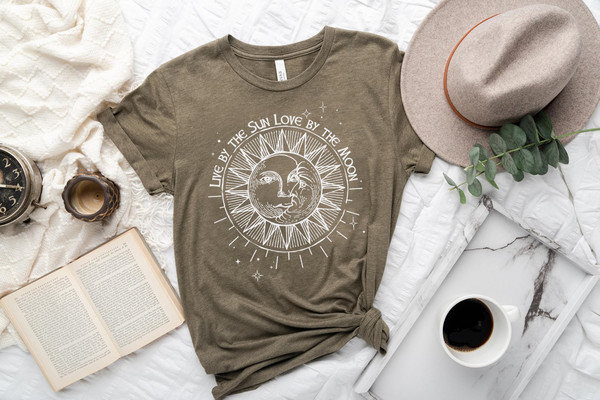 Sun Moon Stars Tee, Celestial Tee, Graphic Tee, Sun Shirt, One with the Sun, Boho Shirt, Vintage Tee, Mystical Tee, Moon Shirt, Bohemian - 5.jpg