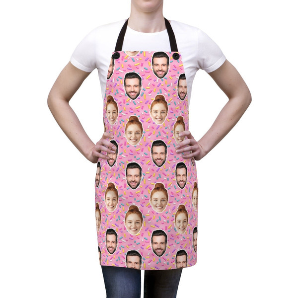 Sweet Sprinkles Apron, Custom Photo Apron, Personalized Candy Apron, Sweets Face Apron, Funny Crazy Face Kitchen Apron Father's day Gift - 1.jpg