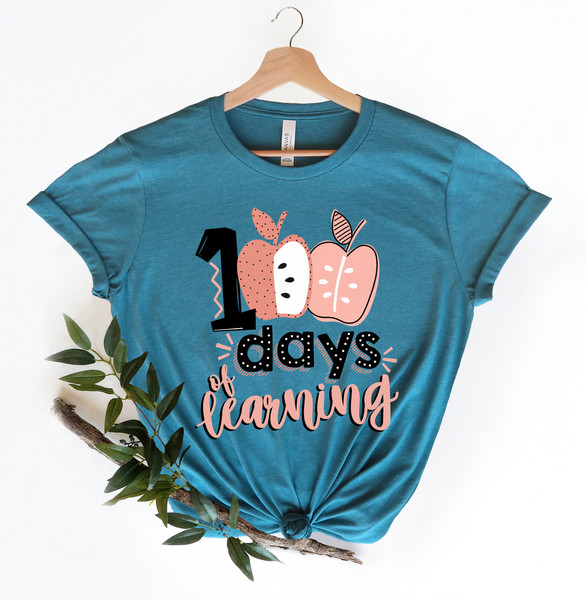 100 Days School Shirt,100 Days Brighter Shirt,Teacher Shirt,100th Day Of School,Back To School Shirt,Teacher Appreciation,girly school Tee - 1.jpg