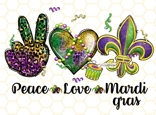 Peace Love Mardi Gras PNG  Mardi Gras png  Mardi Gras Design Png  Fleur de Lis Png  Sublimation Design  Digital Design Download - 1.jpg