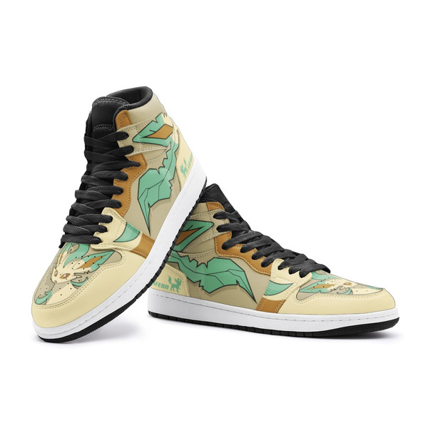 Leafeon Pokemon JD1 Shoes, Leafeon Pokemon Jordan 1 Shoes, Leafeon Sneakers, Pokemon Shoes