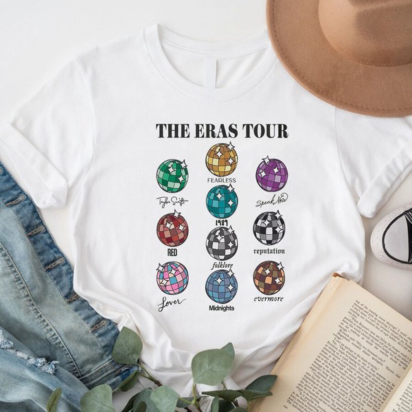 The Eras Tour Tshirts, TS Album Disco Ball Shirt, Taylor Eras Tour 2023 Shirt, Swiftie Fan Shirt, TS Tour Merch, TS The Eras Tour Shirt - 2.jpg