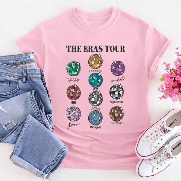 The Eras Tour Tshirts, TS Album Disco Ball Shirt, Taylor Eras Tour 2023 Shirt, Swiftie Fan Shirt, TS Tour Merch, TS The Eras Tour Shirt - 4.jpg