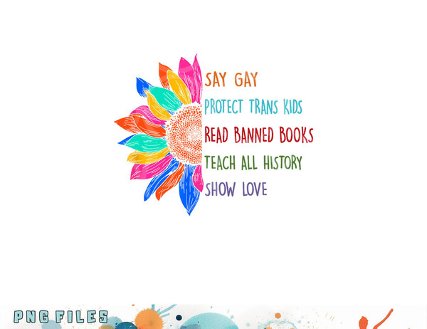 Say Gay Protect Trans Kids Read Banned Books Teach History png, digital download copy.jpg