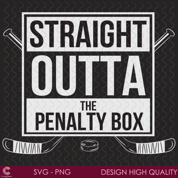 straight outta the penalty box , ice hockey' Poster