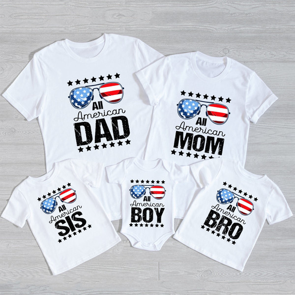 4th Of July Family Shirts, American Family Shirt, Matching Family Shirts, Independence Day Shirt, Family Gift, Memorial Day, Patriotic Shirt - 1.jpg