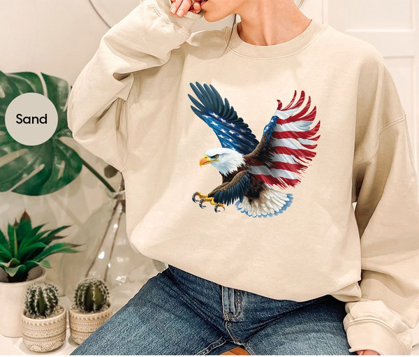 4th of July Crewneck Sweatshirt, Patriotic Hoodies and Sweaters, USA Flag Eagle Graphic Tees, American Hooded, Freedom Long Sleeve Tees - 1.jpg