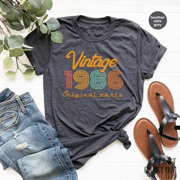 37th Birthday Shirt, Vintage T Shirt, Vintage 1986 Shirt, 37th Birthday Gift for Women, 37th Birthday Shirt Men, Retro Shirt, Vintage Shirts - 1.jpg