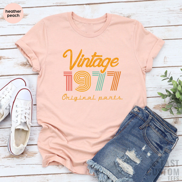 46th Birthday Shirt, Vintage T Shirt, Vintage 1977 Shirt, 46th Birthday Gift for Women, 46th Birthday Shirt Men, Retro Shirt, Vintage Shirts - 7.jpg