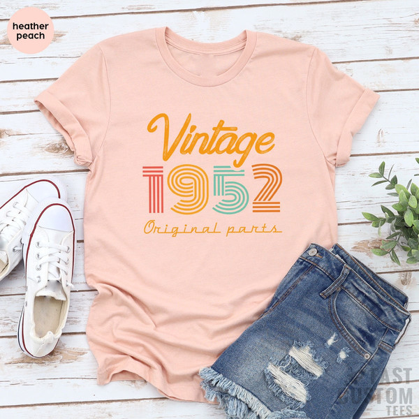 71th Birthday Shirt, Vintage T Shirt, Vintage 1952 Shirt, 71th Birthday Gift for Women, 71th Birthday Shirt Men, Retro Shirt, Vintage Shirts - 7.jpg