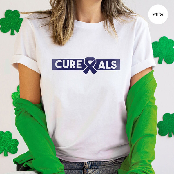 ALS Awareness Month Shirt, Cure ALS T Shirt, ALS Ribbon Graphic Tees, Support Vneck T-Shirt, Als Warrior Shirt, Survivor Shirt - 1.jpg