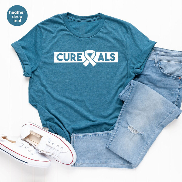 ALS Awareness Month Shirt, Cure ALS T Shirt, ALS Ribbon Graphic Tees, Support Vneck T-Shirt, Als Warrior Shirt, Survivor Shirt - 5.jpg