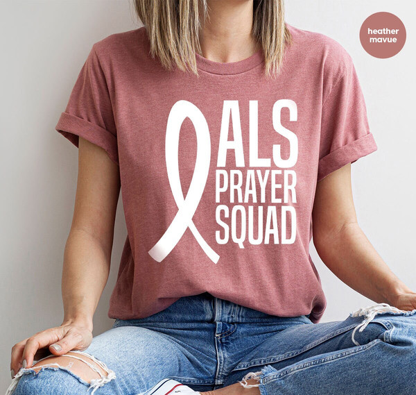 ALS Awareness Month T Shirt, ALS Fighter Vneck Tshirt, ALS T-Shirt, Family Support Outfit, Faith Tee, Als Warrior Shirt, Ribbon Graphic Tees - 1.jpg