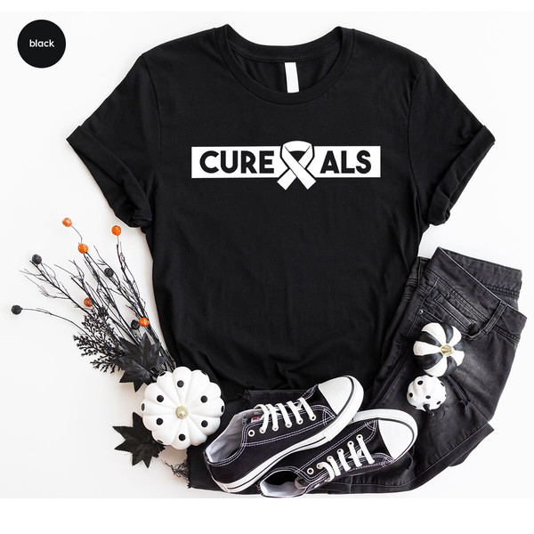 ALS Awareness Month Shirt, Cure ALS T Shirt, ALS Ribbon Graphic Tees, Support Vneck T-Shirt, Als Warrior Shirt, Survivor Shirt - 7.jpg