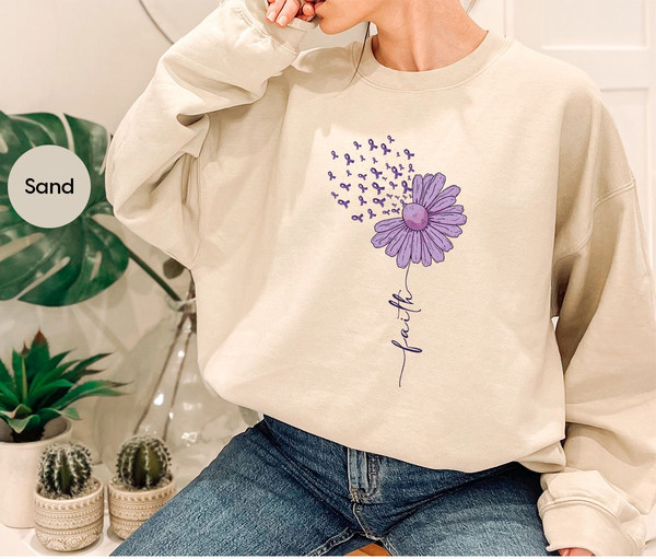 Alzheimer Fighter T-Shirt, Floral Alzheimers Shirt, Alzheimers Gifts, Alzheimer Disease Awareness Sweatshirt, Alzheimer Support Shirt - 7.jpg