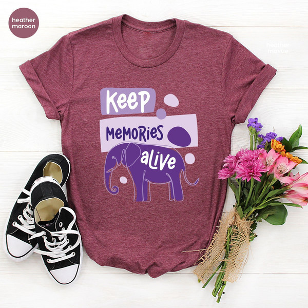 Alzheimer Shirt, Alzheimers Gifts, Alzheimers Disease Awareness Shirt, Alzheimers Awareness Tee, Alzheimers Shirt, Keep Memories Alive Shirt - 4.jpg