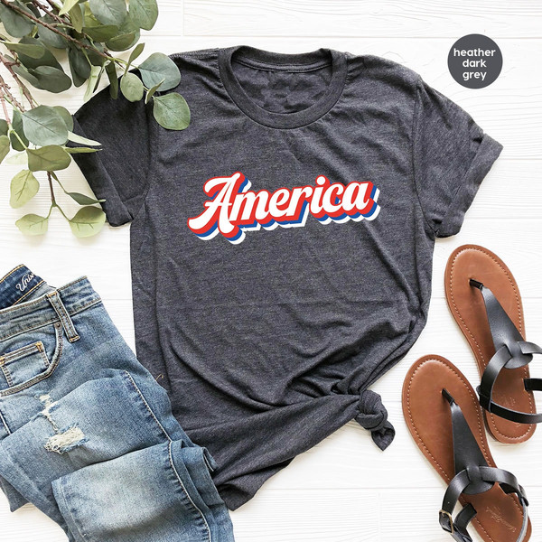 America Graphic Tees, 4th Of July Gifts, USA Flag T Shirts, Independence Day, Patriotic Clothing, Fourth Of July Outfit, Gifts for American - 2.jpg