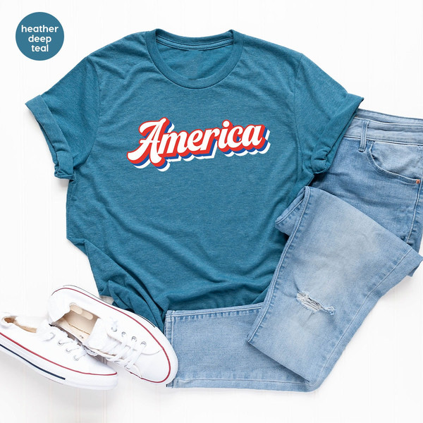 America Graphic Tees, 4th Of July Gifts, USA Flag T Shirts, Independence Day, Patriotic Clothing, Fourth Of July Outfit, Gifts for American - 3.jpg