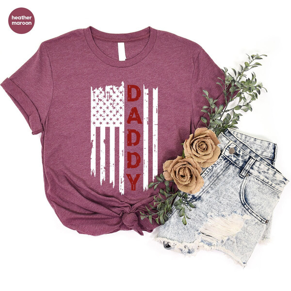 American Flag Shirt, Fathers Day Gifts, Patriotic Dad T-Shirt, Fathers Day Graphic Tees, 4th of July Shirt, Daddy Clothing, Gift from Wife - 10.jpg