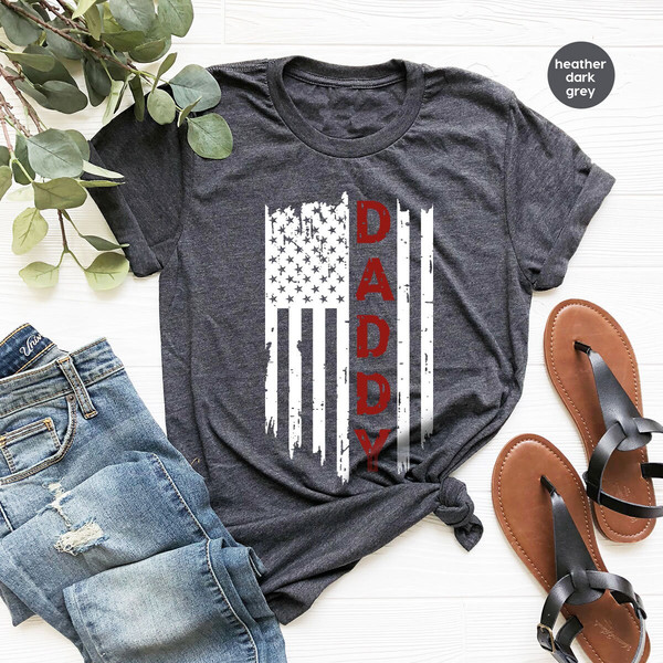 American Flag Shirt, Fathers Day Gifts, Patriotic Dad T-Shirt, Fathers Day Graphic Tees, 4th of July Shirt, Daddy Clothing, Gift from Wife - 2.jpg