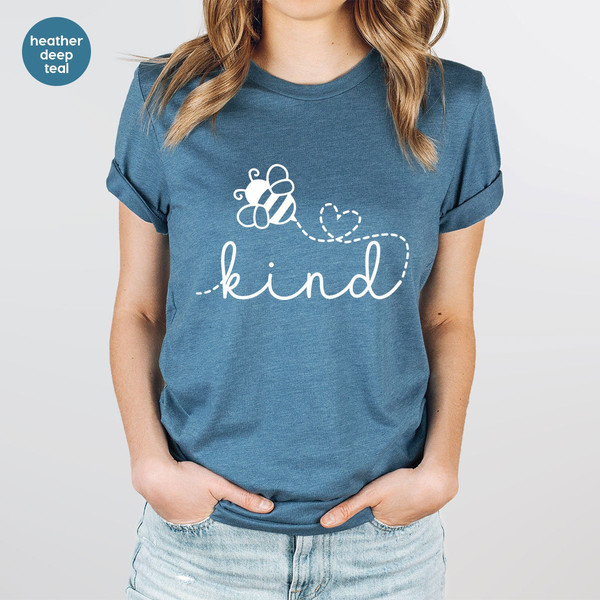 Be Kind T-Shirt, Positive Graphic Tees, Motivational Shirt, Mental Health Vneck Shirt, Gift for Her, Kindness Shirt, Inspirational Shirt - 3.jpg