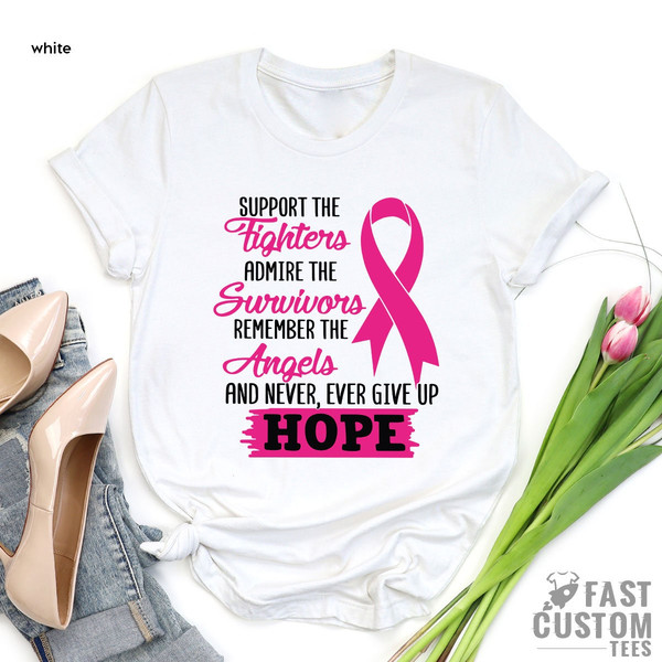 Cancer Support Shirt, Motivational T-Shirt, Cancer Awareness T-Shirt, Cancer Breast Ribbon Tee, Hope Cancer Shirts, Breast Cancer Shirt - 2.jpg