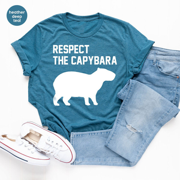 Capybara T-Shirt, Vintage Capybara Shirt, Capybara Crewneck Sweatshirt, Capybara Graphic Tees, Gift for Him, Gift for Her - 4.jpg