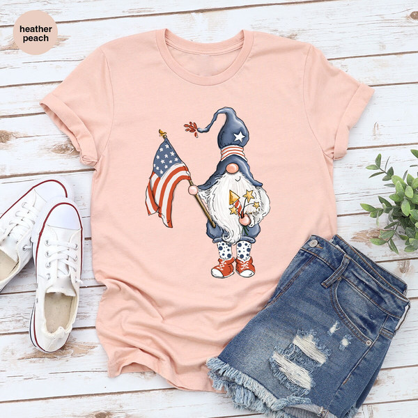 Cool 4th of July Shirt, American Gnome Graphic Tees, American Flag TShirt, USA Kids T-Shirts, Independence Day Outfit, Patriotic Clothing - 6.jpg